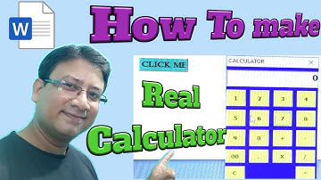 How to make real calculator || In ms word by vba code Userform || In Hindi || Part 1 || #msword