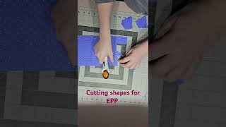 How-to cut shapes using an acrylic template-Intro to Epp-Cutting shapes #englishpaperpiecing #epp