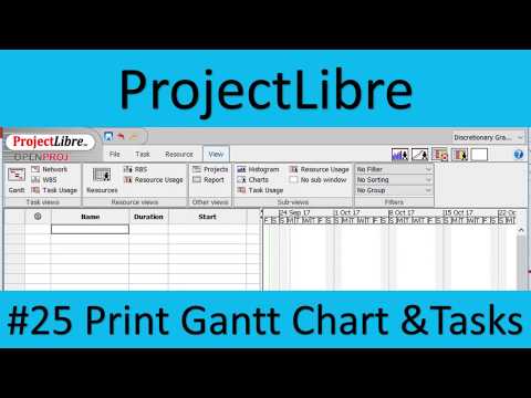 Projectlibre Export Gantt Chart