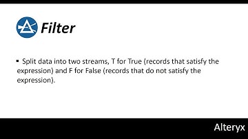 (19) Alteryx Tutorial: Filter