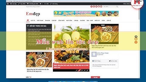 Mẫu web tin tức đẹp - WordPress
