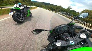 KAWASAKI ZX6R 636 vs Z900 vs ZX10R vs TRIUMPH 675 vs CBR 600RR