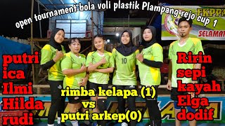 open tournament bola voli plastik Plampang rejo cup 1 putri rimba kelapa vs putri arkap