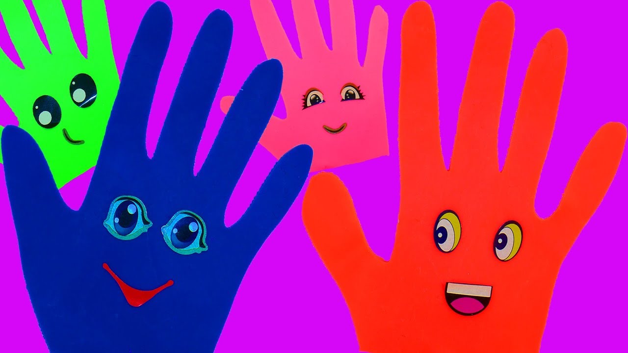 Видео пальчик где пальчик где. Разноцветные пальчики. Цветные ладошки с глазками. Детские ладошки. Ладошка с разноцветными пальчиками.