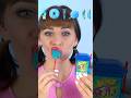 ASMR Emoji Blue Candy, Drink, Donuts #shorts