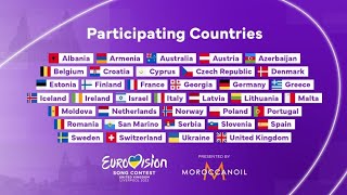 Eurovision 2023 - 37 participating countries + Official musics videos