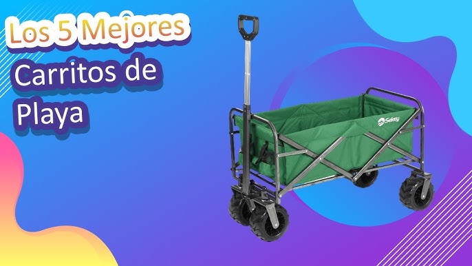 Carro de playa plegable con ruedas grandes para carga hasta de 50 kg de  arena AKTIVE 62620