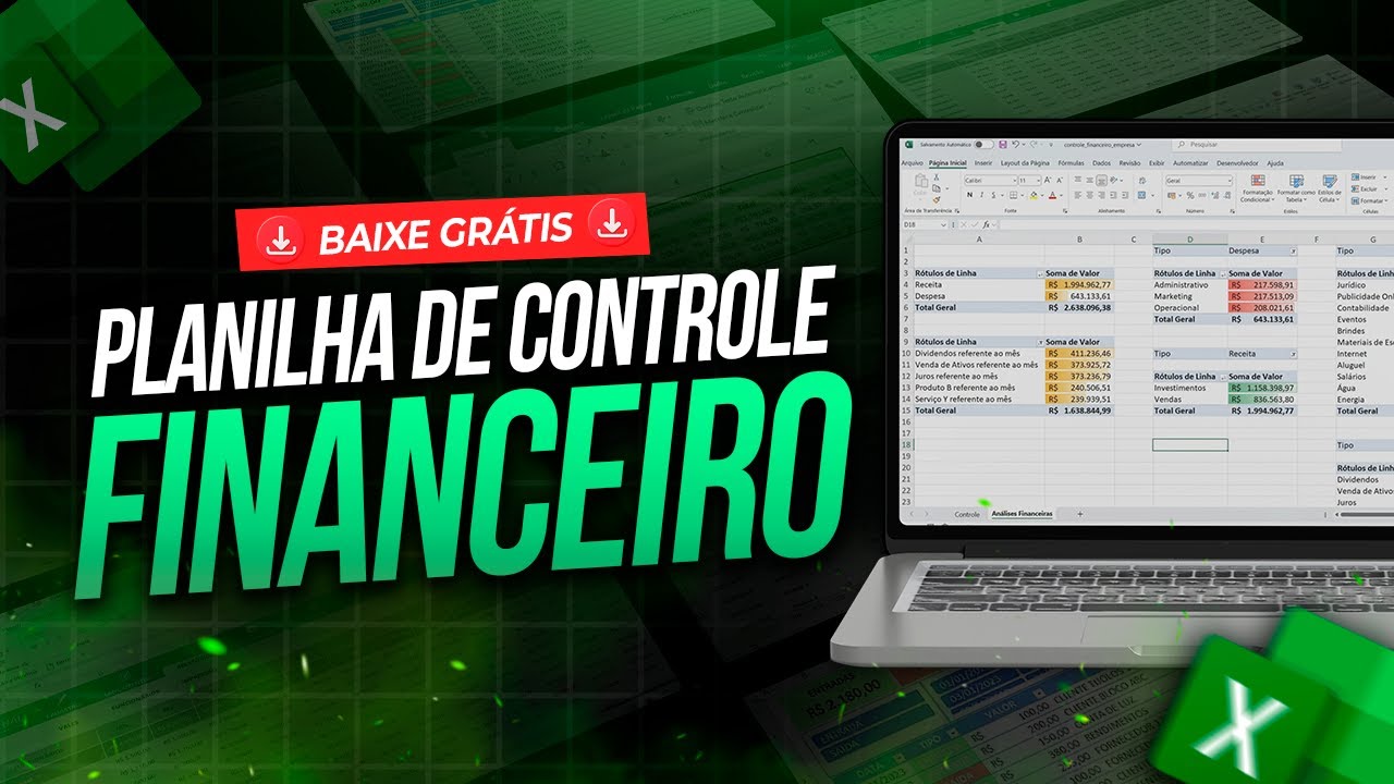Planilha de Controle Financeiro no Excel - Baixe grátis e crie a sua em ...
