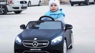 Mercedes Benz S63 AMG akülü araba ile Uras yollar da , eğlenceli çocuk  videoları - YouTube