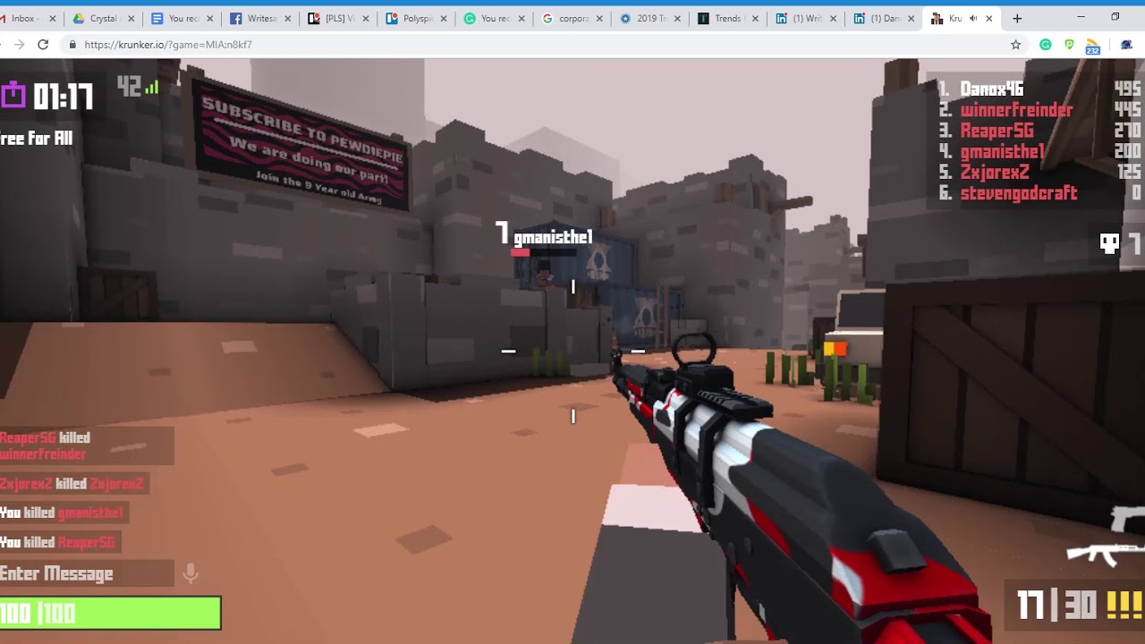 Krunker Free-for-all gameplay - YouTube