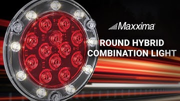 Maxxima 5.5" Round Hybrid Combination Stop Tail Turn & Backup & Amber Flashing Warning Light