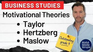 IGCSE Business Studies - Motivational Theory Explained Simply - Taylor, Hertzberg, Maslow