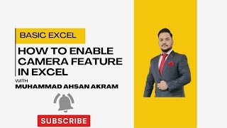How to enable camera feature in excel. Camera in Excel for capturing cells. #exel  #excelbasics #cam