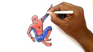 How To Draw Spider Man From Spider Man Homecoming Youtube