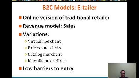 Ecommerce Business Models Concepts - video lesson 2.1 - Prof LeeBogner - #HUIT076