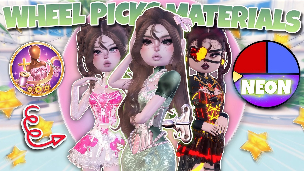 A Wheel DECIDES My *MATERIALS* In PRO Dress To Impress Servers!! (Roblox)