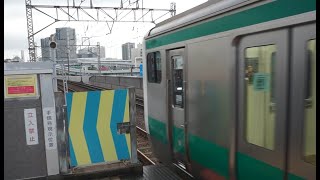 E233系7000番台ハエ109編成東雲駅発車シーン