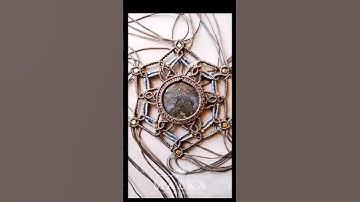Full tutorial available 🫶#macramejewelry #macrame #diy #mandala #gemstone #diycrafts #micromacrame