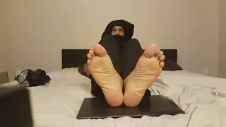 Golden male soles in bed