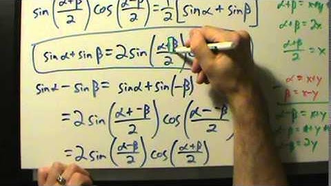 Trigonometry - Sum-to-product Formulas