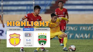 Highlights DNH Nam Định vs Becamex Bình Dương - Thẻ đỏ và 90 phút điên rồ