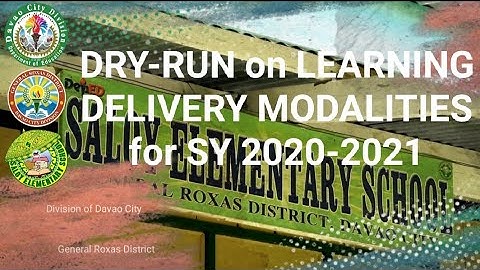 DRY-RUN on LEARNING DELIVERY MODALITIES