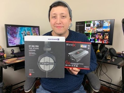 Double Unboxing Of The Dt 990 Pro Sound Blaster X G6 Youtube