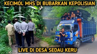 kecimol MHS dibubarkan oleh pihak kepolisian live di desa sedau keru - dangdut jalanan