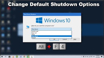 How to Change Default Shutdown Options on Alt+F4 Dialog Box in Windows 10