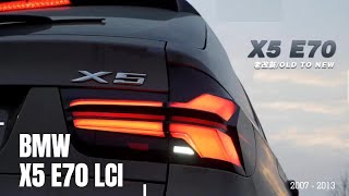 20072013 BMW X5 taillights E70 old model upgrade 2023 new LCI dynamic taillights