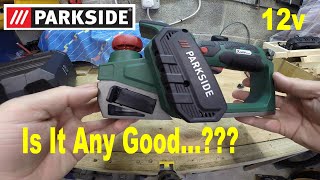 Parkside 12v Brushless Cordless Planer PHA 12 B2, Unboxing Review & Test.