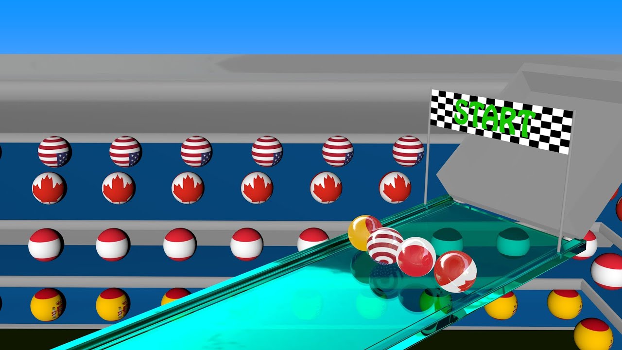 The Final Day World's 32 most powerful countries Marble race Tournament at the New Stadium