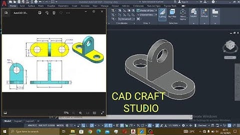 AutoCAD 3D Tutorial for Beginners | Create Simple Mechanical Part from 2D Drawing 