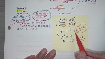 MHF4U1 4.1 Solving Polynomial Equations Part 1