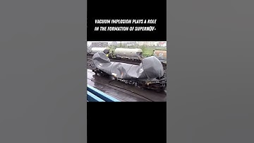 Implosion example video. Railroad train car vacuum implosion. #shorts