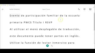 PWCS Title 1 Form with Immersive Reader