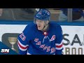 Adam Fox Wins It In OT To Make It 100 Points For Rangers, 800 Wins For Laviolette