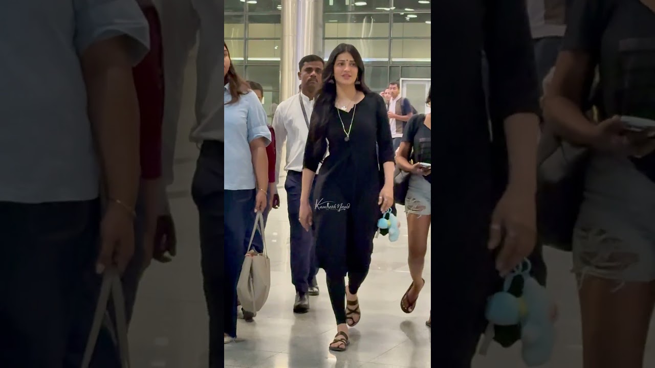 Shruti haasan papped arriving in hyd