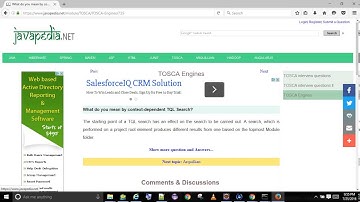 What do you mean by context-dependent TQL Search? | javapedia.net