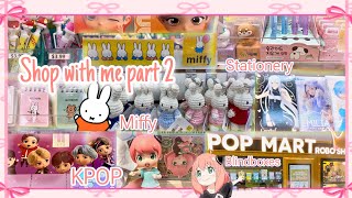 CUTE shopping vlog | Mauya store part 2 | Miffy | Stationery | Pop Mart | Kpop