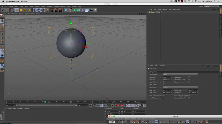 C4D Lite - changing the interpolation of keyframes