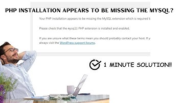 How to Solve your php installation appears to be missing the MySQL extension | Easy solution