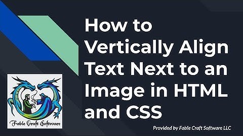 How to Vertically Align Text Next to an Image in HTML and CSS