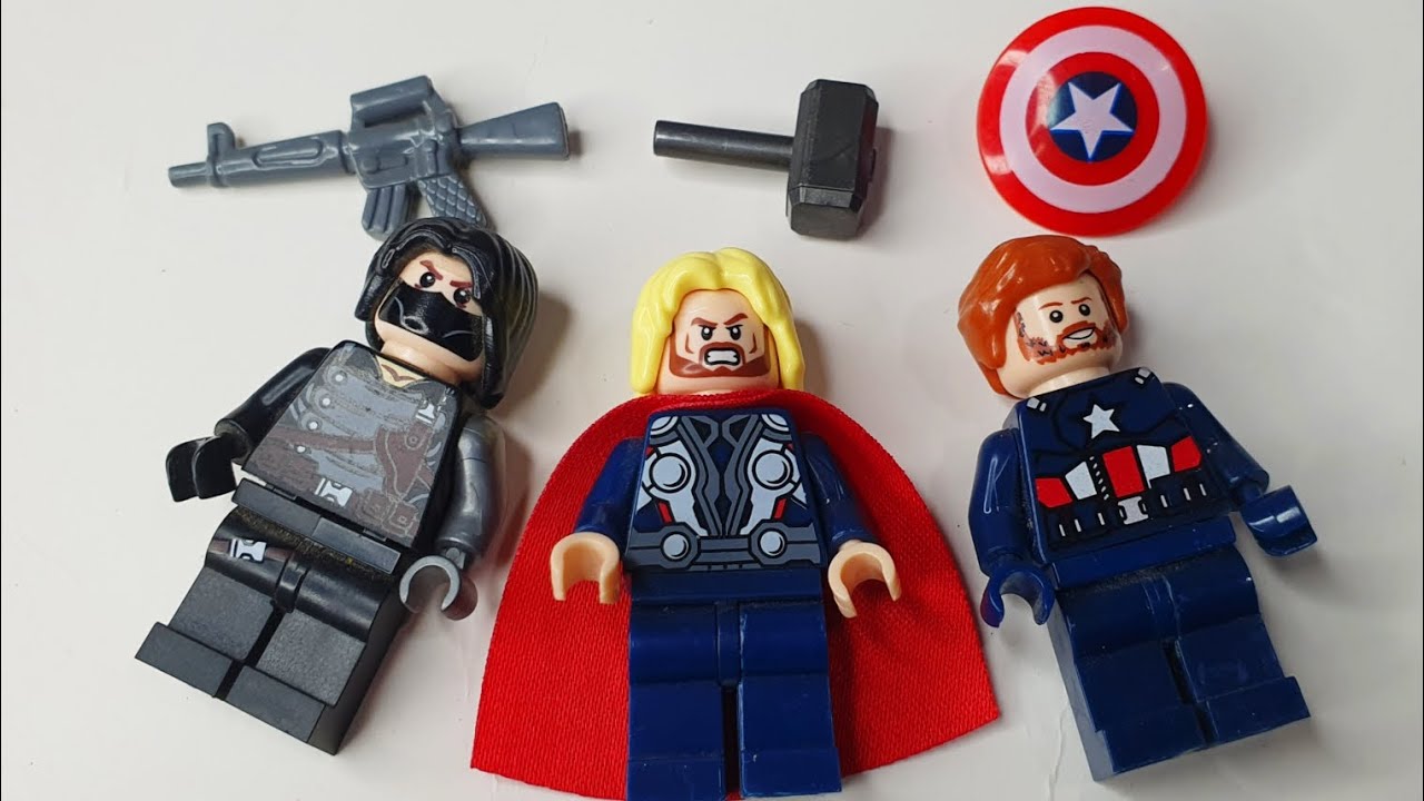 LEGO Marvel Avengers | Captain America Thor and Bucky Barnes | minifigure lego unofficial 