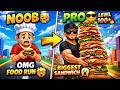 Level 37 To 77 Noob Vs Pro Sandwich Runner Gameplay
