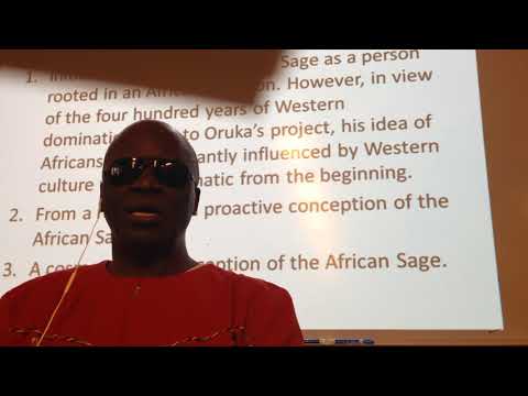 Video: African Sage Philosophy Video: African Sage Philosophy