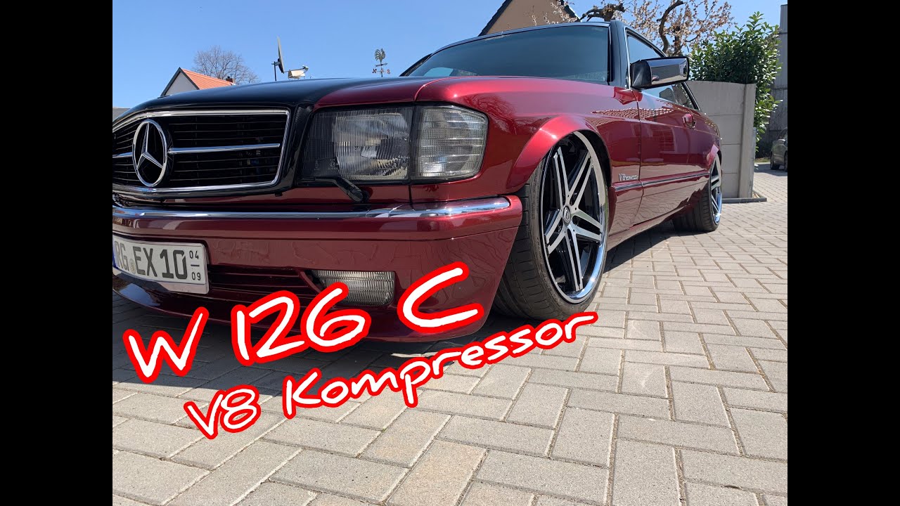 V8 Kompressor Umbau Mercedes W126 C 560SEC Tuning Car - YouTube