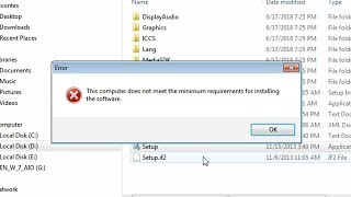 Fix : "This Computer does not meet the minimum requirements" - installing Intel HD Graphics