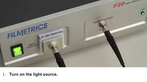 How to Measure Film Thickness using the Filmetrics® F20 Thin-Film Analyzer