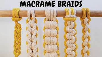 5 TRENZAS de MACRAME (paso a paso) | 5 Types of Macrame Braids Step by Step